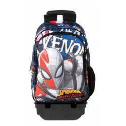 Mochila Perona Con Ruedas Guarderia Spiderman Protector