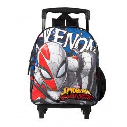 Mochila de Guardería Spiderman Venom con Ruedas Perona 58502 | Perona Bags